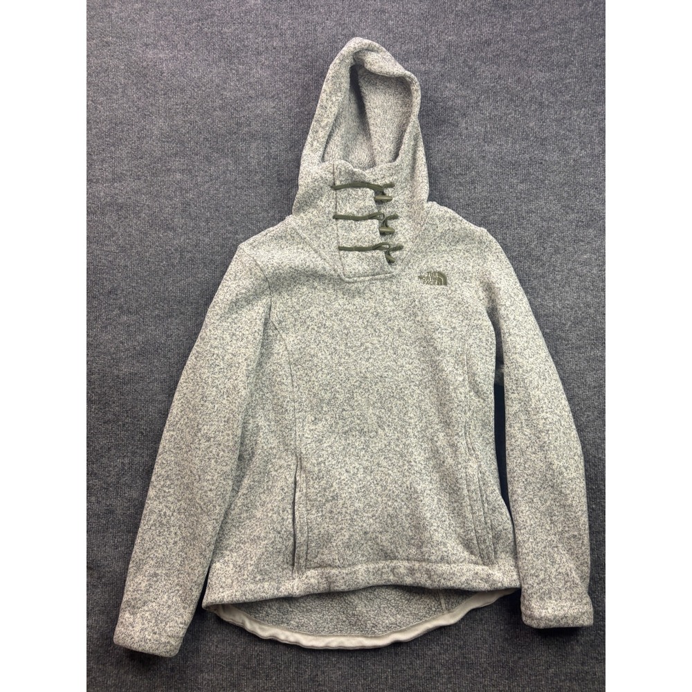 The North Face Crescent Pullover Hoodie Womens Large Gray Toggle Fleece‎ Sweater